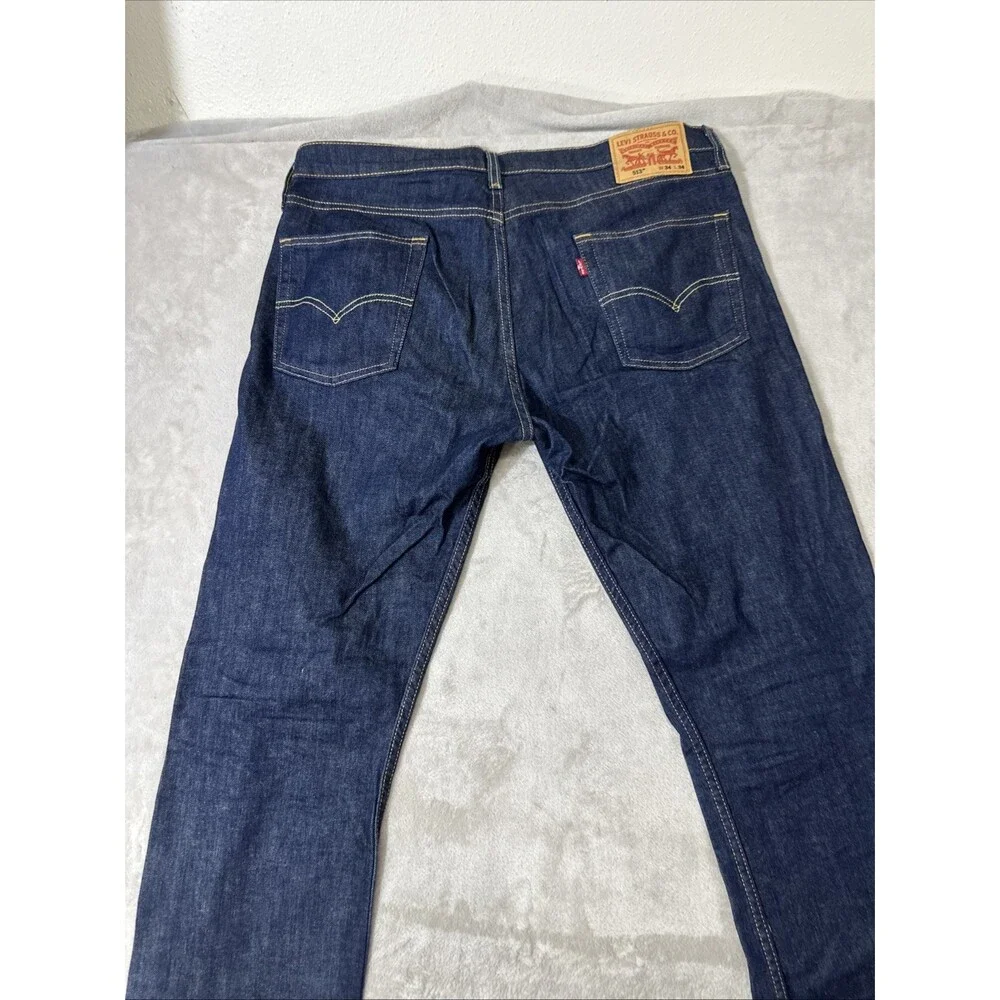 Levi’s 513 slim straight jeans men’s 34x34 dark wash stretch denim